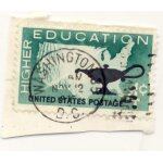 Timbre u s a, higher education, united states postage, 4 cents, oblit�r�