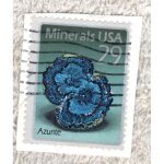 Timbre u s a, minerals, azurite, 29 cents u s a, oblit�r�