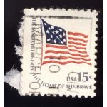 Timbre u s a, the hand of the free, the home of the brave, 15 cents oblit�r�