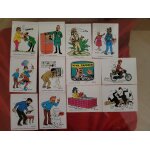 Tintin picaros - lot de 12 autocollants la vache qui rit - ann�e 70 - tbe