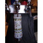 Tireuse / pompe a bi�re 3 becs (porcelaine et chrome) - tr�s bon etat : tireuse hauteur 50cm colonne ...