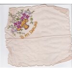 To my darling - souvenir from france - mouchoir de guerre brod ww1 war lace and silk embroidered handkerchief ...