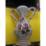Vase portugais blanc avec motif floral
