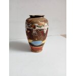 Vase satsumo en porcelaine fine hoteur 13 cm diam�tre 7, 5 cm 100 gr