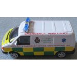 V�hicule miniature de collection v w van - emergency ambulance s 350 p b t - blanc, jaune et vert - girophares ...