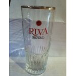 Verre a bire riva royal, 25 cj, emaill, bords dors, fond epais cannel.