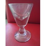 Verre a liqueur bistrot ancien verre epais a pied