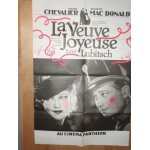 La veuve joyeuse - affiche pliee 80 x 120 - ernst lubitsch - maurice chevalier - jeannette mac donald ...