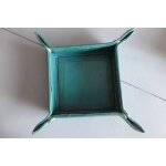 Vide - poche cuir vert