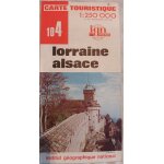 Vintage carte routi�re ign n10 4 lorraine alsace 1977