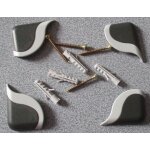 Visserie pour fixation d'un tableau se composant de 4 vis mtalliques dores + 4 chevilles plastique ...