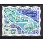 Wallis et futuna 1978 poste aerienne : carte de l'�le futuna - timbre 300 f. neuf * * cote 18 