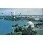 Washington : a beautiful panorama view showing the thomas jefferson memorial, tidal bassin, and the washington ...