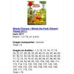 Winnie l'ourson / winnie the pooh (disney) - panini 2011 - liste des images pour un lot