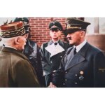 Ww photo tirage num�rique mar�chal p�tain avec hitler le pacte 20 x 13 cm