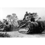 Ww1 - soldats am�ricains sur char renault ft18 en 1918