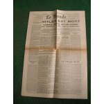 Ww2 france journal francais  ; le monde 3 mai 1945  ; epoque armistice j - 5 (39 - 45)