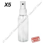 X5 flacon vide spray 60ml atomiseur spray plastique empty spray bottle