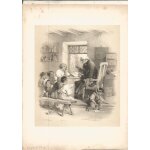 [xixme] lithographie a 2 tons  le magister de village   (vers 1850)