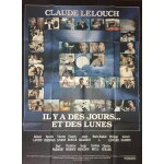 Il y a des jours. . . et des lunes - affiche originale de cin�ma - format 120x160 cm - de claude lelouch ...