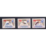 Y�men - lot de 3 timbres neufs oiseaux - poste a�rienne
