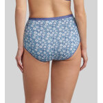 Playtex - lot de 3 culottes taille haute bleu cobalt, imprim� azur, rose orchid�e coton bio
