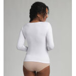 Playtex - t - shirt manches manches longues blanc cotton liberty