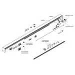Came pice dtache bute au sol pour vantail mobile porte automatique 119rip127