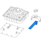 Came pièce détachée étrier fixation portail pour caisse frog - jc 119ria075 Came pièce détachée étrier fixation portail pour caisse frog - jc 119ria075