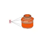 Faac pi�ce d�tach�e groupe douille sup�rieure bo�te 760 / 2003 3907535