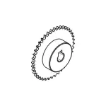 Fadini pignon simple 1 / 2  z40 trou 25mm 2036l