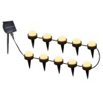 10 mini - spots solaires plastique noir 12m 10 mini - spots solaires plastique noir 12m