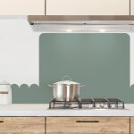 2 bandeaux de crdence adhsifs pour cuisine - vert - 2x(100x20 cm)