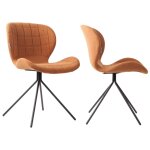 2 chaises design en tissu lainé camel 2 chaises design en tissu lainé camel