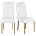 2 chaises  housser en pin blanchi
