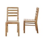 2 chaises en teck recyclé massif 2 chaises en teck recyclé massif