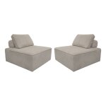2 chauffeuses canap velours ctel gris clair