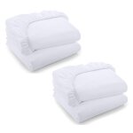 2 draps housses et 2 alèses en coton bio pour couffin, nacelle 30x80cm 2 draps housses et 2 alèses en coton bio pour couffin, nacelle 30x80cm