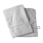 2 gants en coton bio blanc 16x22 cm