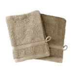 2 gants en coton bio corde 16x22 cm