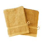 2 gants en coton bio miel 16x22 cm