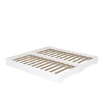 2 lits empilables 90x190 cm avec sommiers blanc