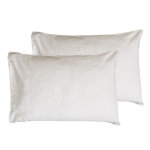 2 protge oreillers en coton biologique supr blanc 50x70 cm
