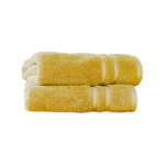2 serviettes en coton bio miel 50x100 cm