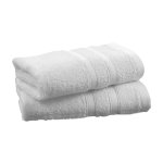 2 serviettes invit en coton bio blanc 30x50 cm