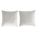 2 taies d'oreiller en coton beige 50x50 cm