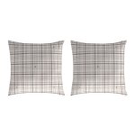 2 taies d'oreiller en coton beige 50x50 cm