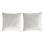 2 taies d'oreiller en coton beige 50x50 cm