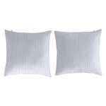 2 taies d'oreiller en coton bleu 50x50 cm