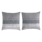 2 taies d'oreiller en coton gris 50x50 cm